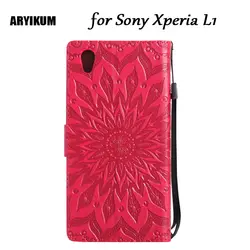 Для Sony Xperia L1 g3311 g3312 g3313 чехол из искусственной кожи protectiver чехол для Coque Sony L1 g3312 3D подсолнечника узор