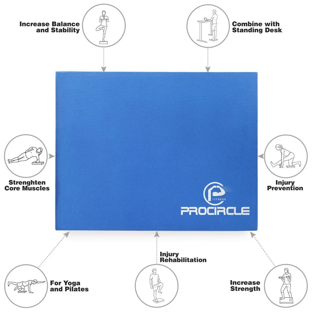 ProCircle Balance Pad-синий нескользящий коврик для йоги-обязательно должен быть для танцоров йоги и спортсменов-идеально подходит для основных тренировок и физических упражнений