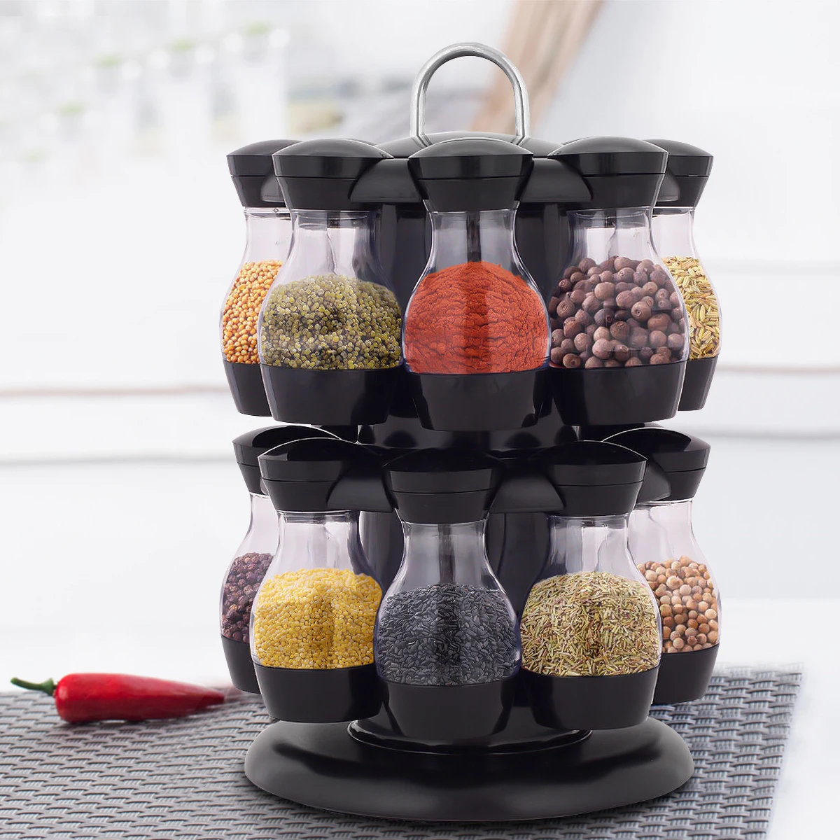 Kitchen Double deck Seasoning bottle Set Pepper and Salt