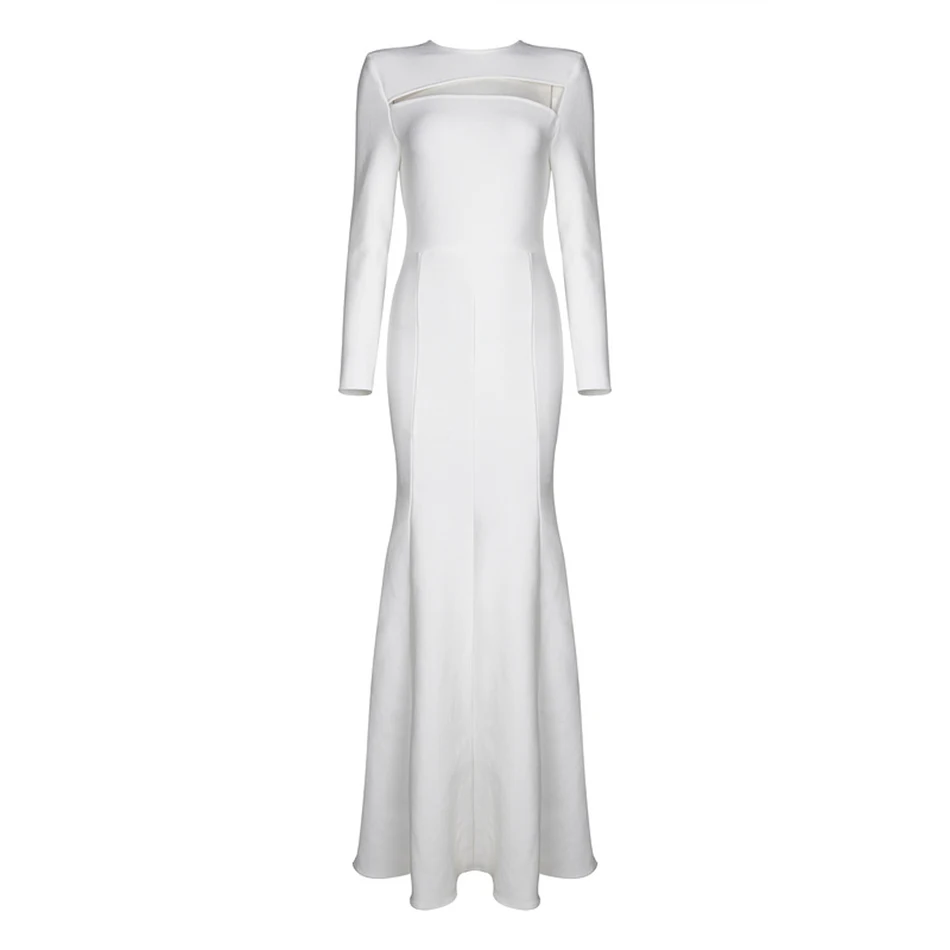 Новый Fit and Flare Бандажное платье Благородный рюшами однотонные белые Chic