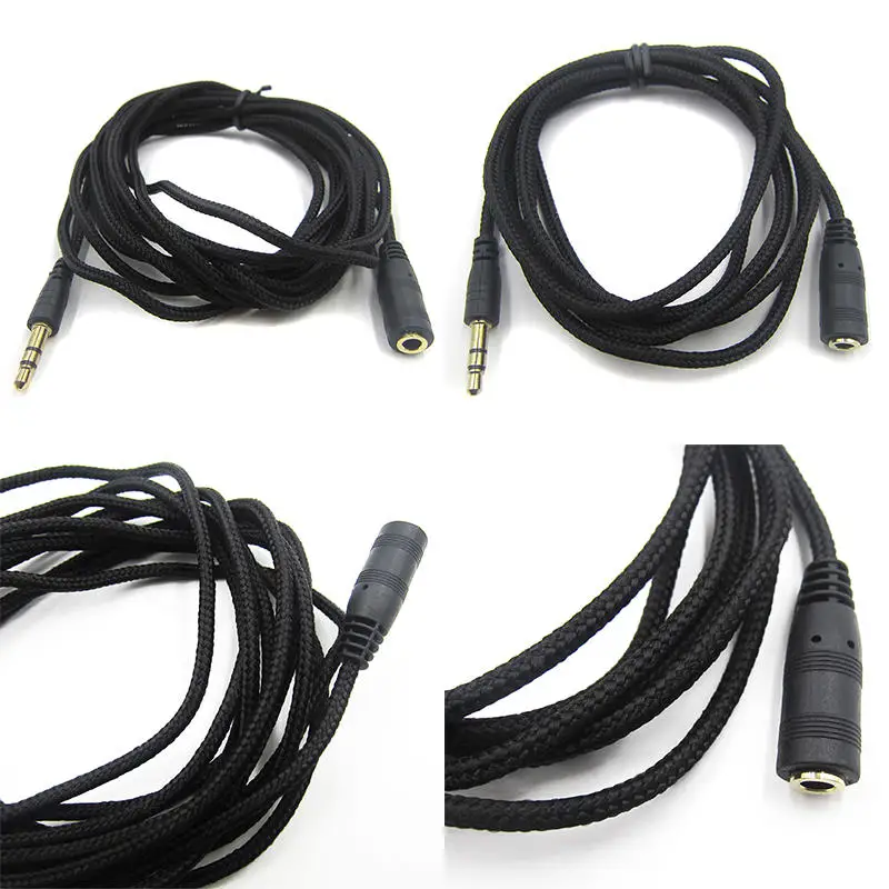 New Arrival 3.5mm Stereo Audio Earphone Extension Cable 3m Ultra Long  Cloth Lanyard Cable for headphone MP3/4