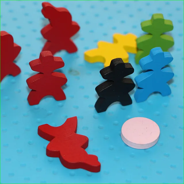9 Pieces Wooden Game DIY Pawns Board Carcassonne Educational Toys 9 Pieces Wooden Game DIY Pawns Board Carcassonne Educational Toys