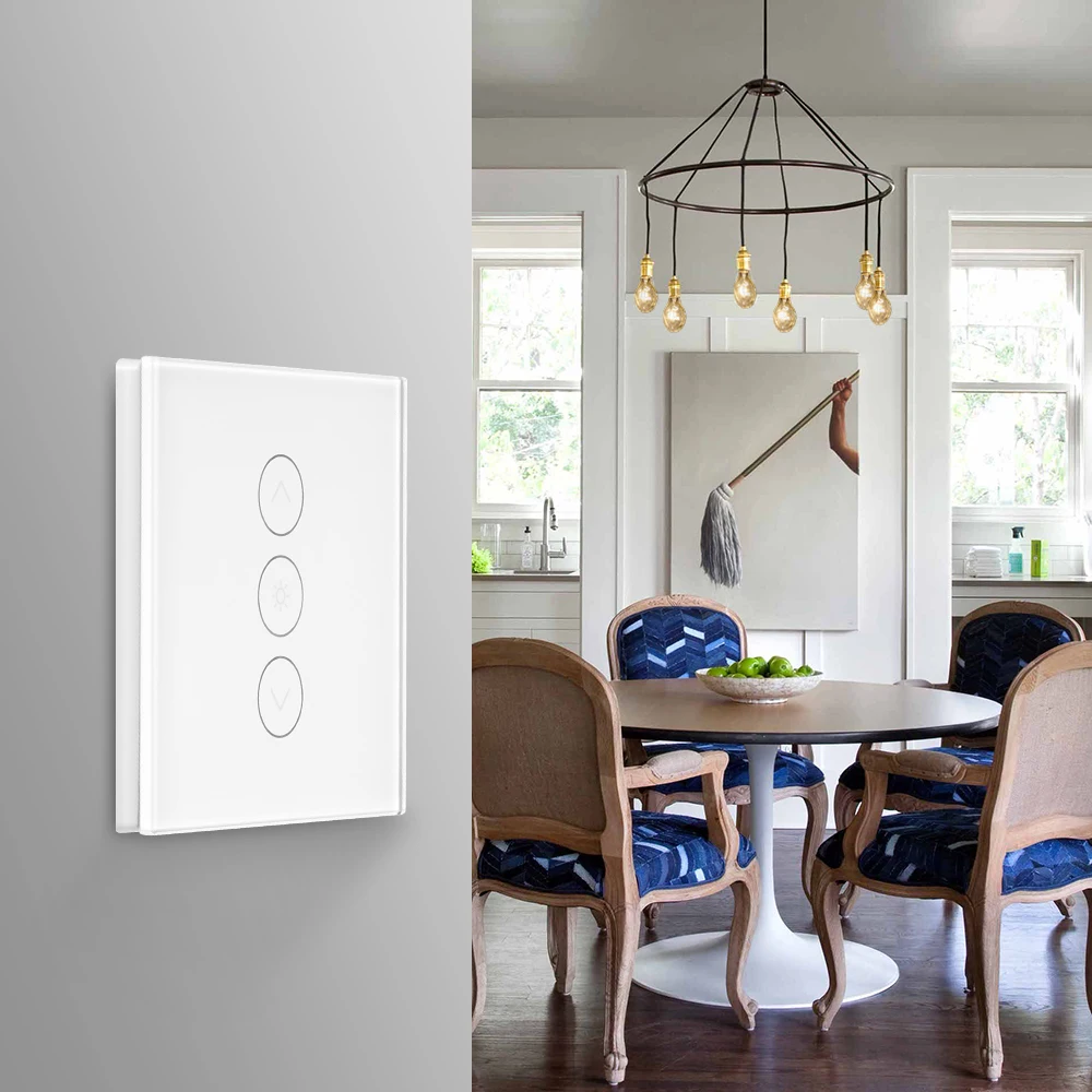 Touch Switch Stepless Dimming WiFi Light Switch In Wall 400W Smart