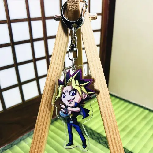 Duel Monsters Yugi Muto ATEM Action Figure Anime Model Acrylic School Bag Keychain Pendant Christmas Toys for Gifts 6cm | Игрушки и
