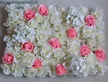 

Wedding 3D flower wall Artificial silk rose peony wedding backdrop decoration Flower runner wedding 10pcs/lot