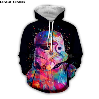 

Star Wars colorful Stormtrooper Alessandro Artist Tees 3D hoodies/pullovers Men Women Casual streetwear black Long sleeve