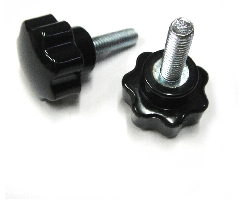 5 pieces M8 x40mm Male Thread Star Shaped Head Clamping Screw Knob for industry equipmentin