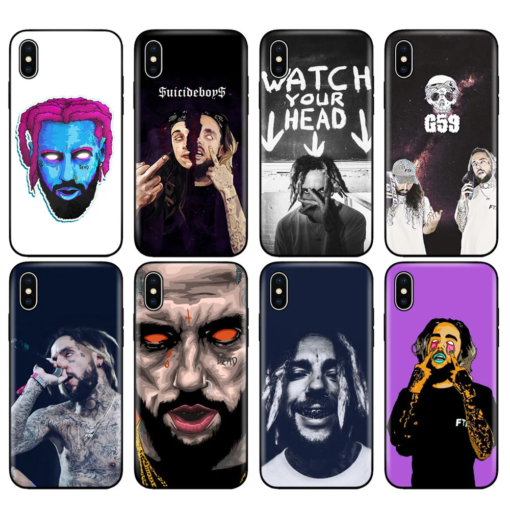 Черный чехол из ТПУ для iphone 5 5s SE 2020 6 6s 7 8 plus X 10 XR XS 11 pro MAX силиконовый $ uicideboy Suicideboys FTP