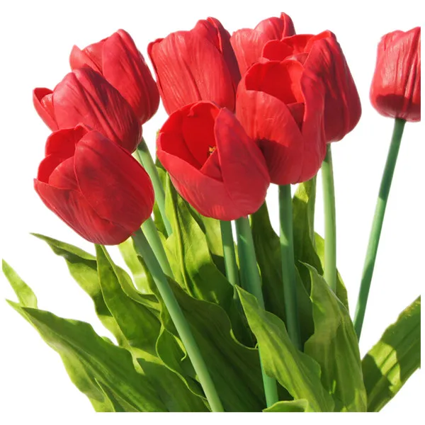 christmas flower holland pu red tulip decorative artificial flower