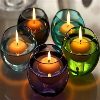 

100pcs! Romantic Water Floating Candles Unscented Round Shape Candles wax for DIY Wedding Party Supplies Home Decoration