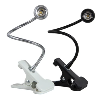 USB Flexible Eye-Protection Rechargable Reading LED Light Clip-on Beside Bed Table Desk Lamp Fish Aquatic Pet Supplies Lightings