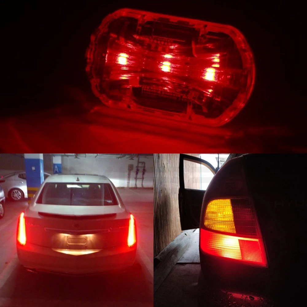 2X 1157 BAY15D 1156 BA15S P21 5 Вт белый красный 13smd стоп сигнал стояночный задний номерной