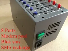 Низкая скорость SMS Gatewey GSM 8 Портов Модемного пула с Мульти Сим-Карты USB Интерфейс 900/1800 МГц Быстро доставка