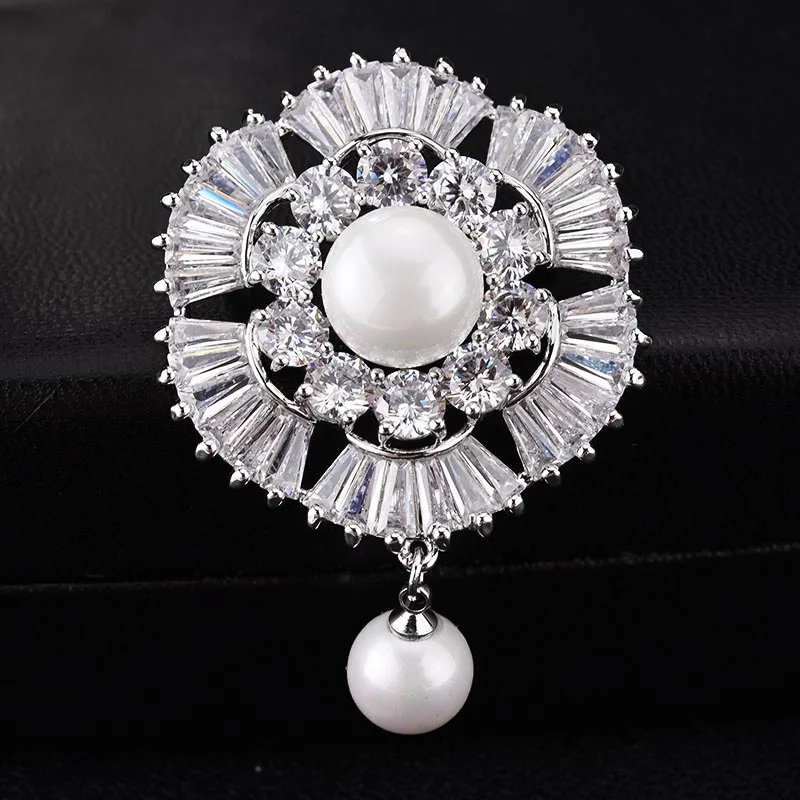 Red Trees Brand Women Brooch Pins For Sweater With Luxury AAA Cubic