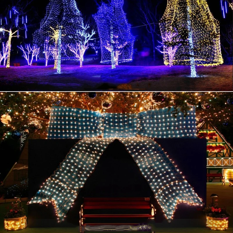 New 3mx2m 2mx2m 1 5mx1 5m Led Fishing Net Mesh Fairy String Net