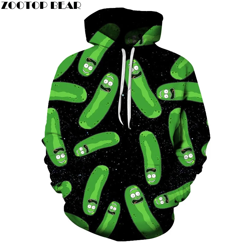 Cena Bluzy z nadrukiem rick i morty bluzy z kapturem 3D męskie dresy śmieszne swetry czarne z kapturem modne tkaniny Dropship ZOOTOPBEAR