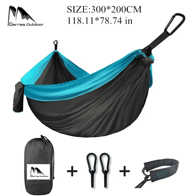 ARRIES Adult Outdoor Nylon Travel Hammock Parachute Flyjnit Hunting Survival Leisure Climbing Hamac HM002