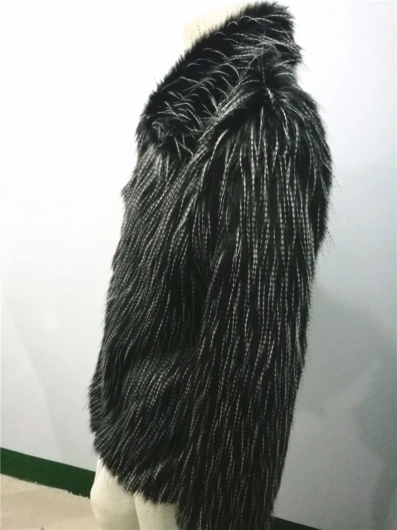 Однотонная новая зимняя черная белая модная короткая шуба из искусственного меха, Лисий мех, отложной воротник, полностью меховые шубы, мужские теплые кожаные куртки