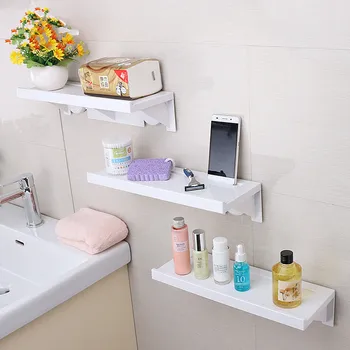 

Toilet suction wall storage Suction cup bathroom shelf free punching Washing table plastic simple shelf