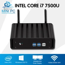 Promos Black Friday et Cyber Monday AliExpress 2017. Kits DIY Arduino, Raspberry, imprimantes 3D, caméras IP 228 Intel Mini PC Core i7 7500U Fanless Windows 10 Office Computer Desktop HD Graphics 620 4K 2.7GHz Mini Computer NUC HTPC
