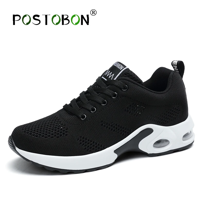 

POSTOBON 2019 Sports Woman Light Weight Sneakers Women Shoes Breathable Walking Mesh Lace Up Flat Zapatillas Mujer Deportiva