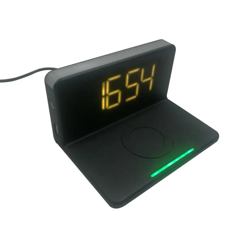 

Wireless Charger,Clock Night Light Led Lamp With Press Control For Iphone Xs Max X 8 Plus Samsung Galaxy S9 S8 S7 S6 Edge Note