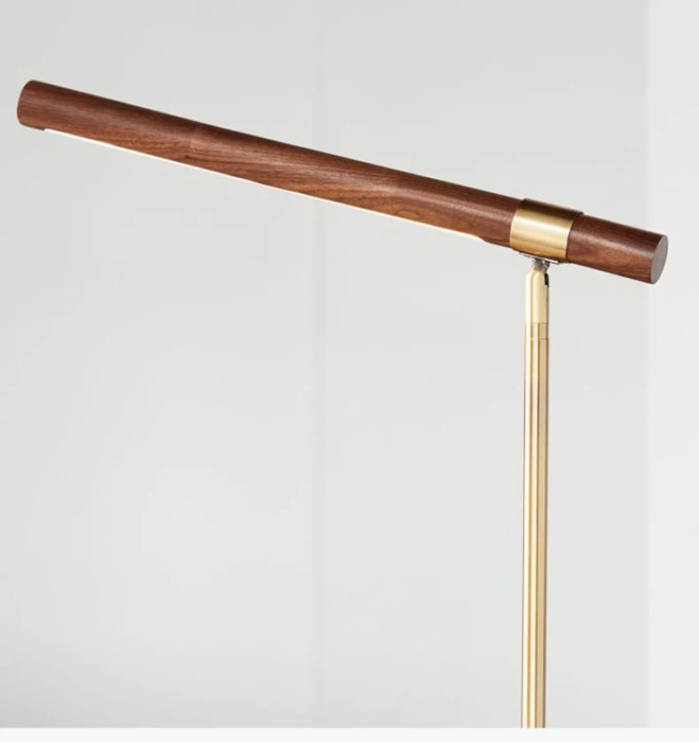 Простые прямые деревянные зерна современные светодиодные лампы для пола Бесплатная доставка стоячая лампа