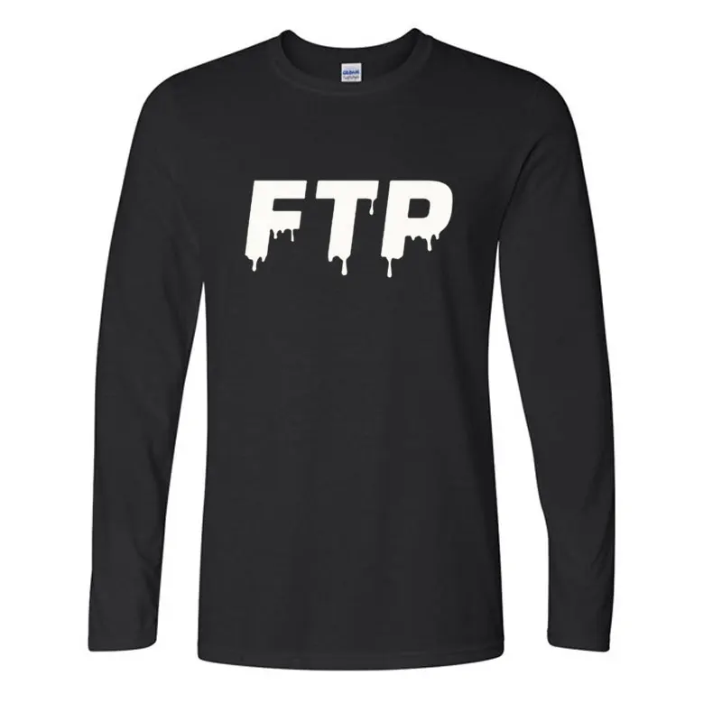 

FTP fashion t-shirts for men printing designs t shirts shirt Hip Hop Style New Man Long sleeves tshirt bigger size tops