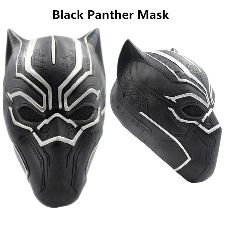 Movie Black Panther Adult Latex Mask Cosplay Costumes Full Face Helmet