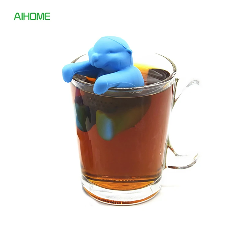

Cute Cartoon Lazy Sloth Hippo Pugs Silicone Tea Infuser Reusable Tea Strainer Herb Filter Tea Bag Loose Leaf Drinkware