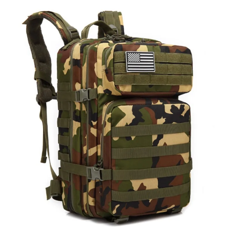 45L большой емкости Военный Тактический штурмовой рюкзак армейский 900D водонепроницаемый рюкзак для наружного туризма кемпинга охоты - Цвет: Jungle camouflage