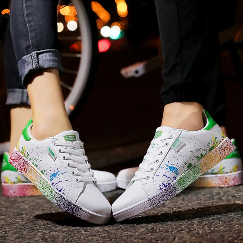 2018 حجم كبير 35-46 الرجال أحذية رياضية كاجوال الرجال والنساء التزلج الأحذية تنفس الأزواج حذاء فاخر Chaussure أوم