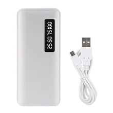 13000 mAh lcd портативное зарядное устройство Внешний аккумулятор быстрая зарядка для телефонов планшет кожаный чехол usb power Bank