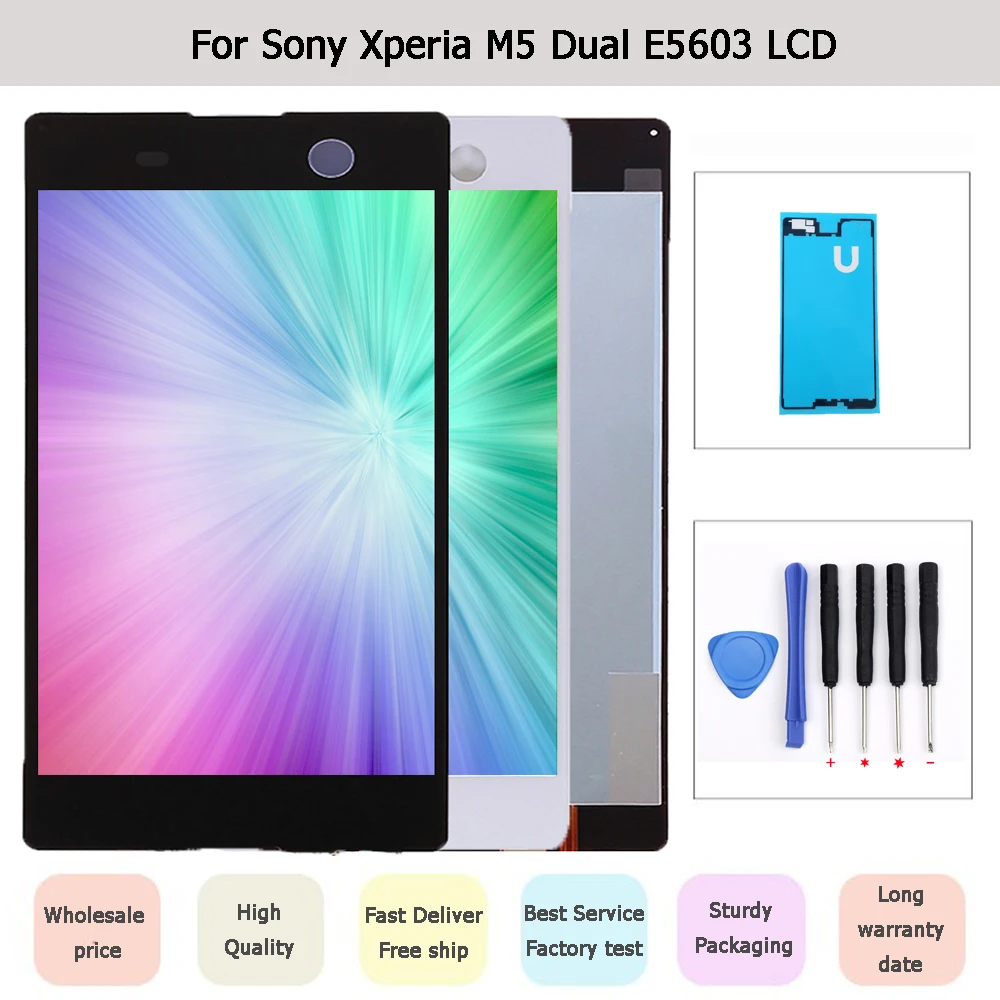 5.0&quot For Sony Xperia M5 Touch Screen Dual E5603 E5606 E5653 LCD Display Digitizer Assembly Replacement lcd | Мобильные телефоны