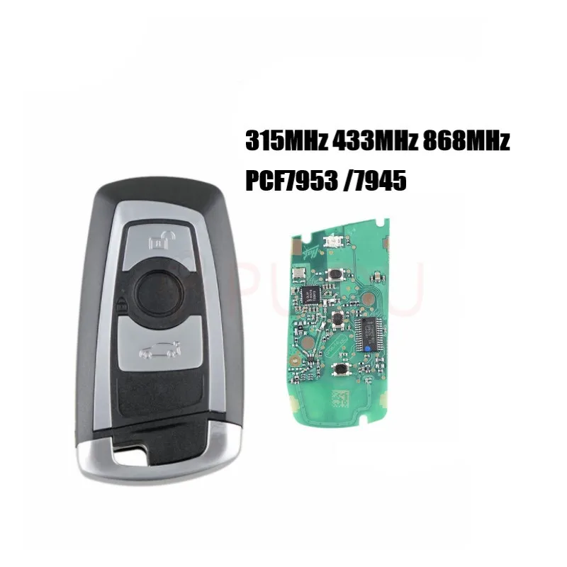 

3 Buttons Smart Remote car Key Keyless Fob For BMW Cas4 315/433/868Mhz For BMW FEM / BDC CAS4+ PCF7953/49 Chip 2011-2017