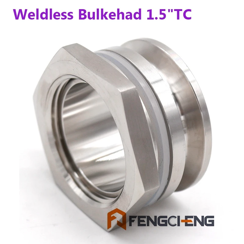 

Weldless Bulkehad 1.5"TC 304 Stainless Steel Homebrew Kettle Bulkhead