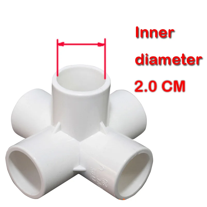 DH_3d plastic fittings five channels-white 20mm