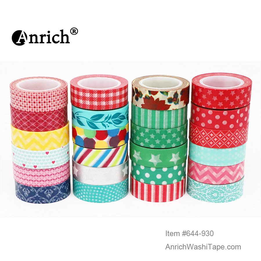 

Free Shipping and Coupon washi tape,Anrich washi tape #946-930,red,green,basic design,customizable