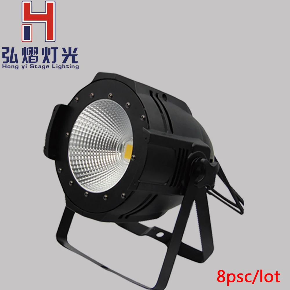 

8pcs/lot 100 COB Led Par Stage Light cool white and warm white LED Par home party Light disco With Led dyed DJ light Equipments