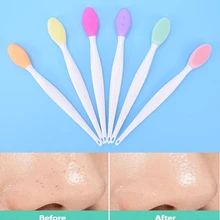 1pc silicone beleza lavagem rosto esfoliante blackhead extrator removedor de limpeza facial escova ferramentas escovas limpeza facial
