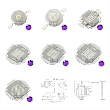 

3W 5W10W 20W 30W 50W 100W 45MIL UV 365nm 380nm 395nm 400nm 410nm LED Ultra Violet light