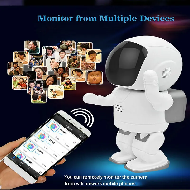 로봇 IP 카메라 HD 와이파이 아기 모니터 960 마력 1.3MP CMOS 무선 CCTV P2P 오디오 보안 캠 원격 홈 모니터링 IR 나이트 비전