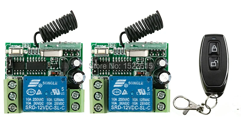 

NEW DC12V 1CH 10A RF Wireless Remote Control Switch System teleswitch Transmitter with Two-button Receiver Smart Home Switch