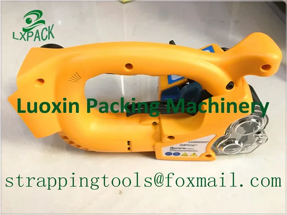 

LX-PACK Lowest factory price Portable Electric Battery Powered Plastic Strapping Tool Friction Welding Strapping Machine