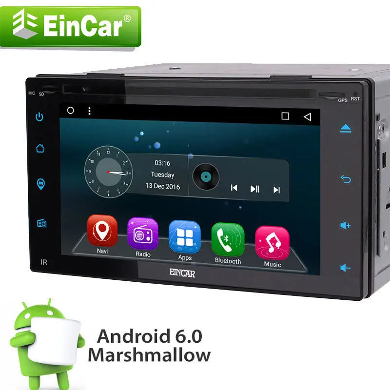 Best Android 6.0 4Core 6.2 inch 2Din Car DVD Player Stereo Radio Touchscreen GPS Wifi 1