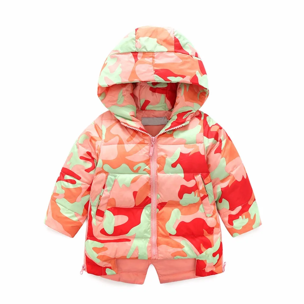 

FYYIYI2018Children's down jacket thick warm in the long camouflage down jacket