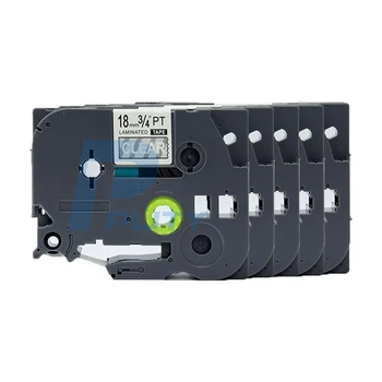 

5PCS PUTY 18mm White on Clear TZe-145 tz145 TZ-145 label tapes compatible for PT300 350 520 750 P700 D600 P-Touch label printers