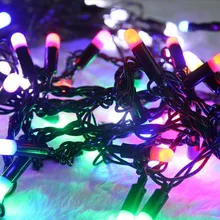 10 м 100led огни мигающие водонепроницаемые наружные цветные лампочки струнные огни комната огни День рождения макет сцены