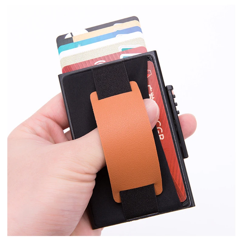 BYCOBECY металлический корпус для карт мода RFID Блокировка держатель карты Простой Высококачественный кошелек Повседневный многофункциональный кошелек для монет