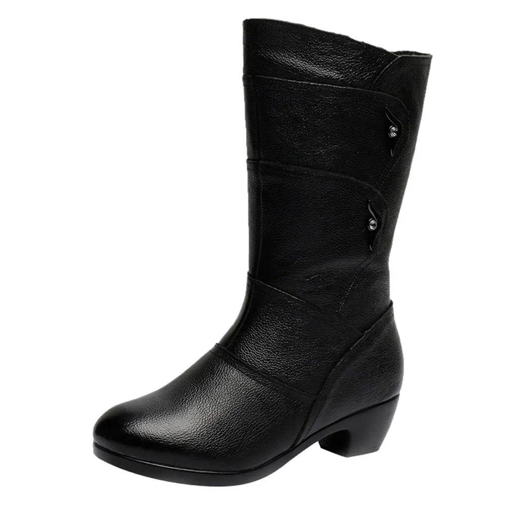 black knee high winter boots